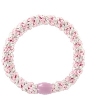 Gumička do vlasů Kknekki 5020 Light Pink-White Stripe