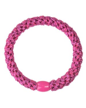 Tenká gumička do vlasů Kknekki 5257 Electric Pink Glitter