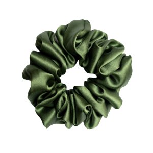 Hedvábná gumička Christmas Green velká